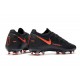 Nike Phantom GT Elite FG New Cleats Black Dark Smoke Grey Chile Red