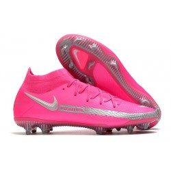 New 2021 Nike Phantom GT Elite DF FG Boots Pink Blast Silver