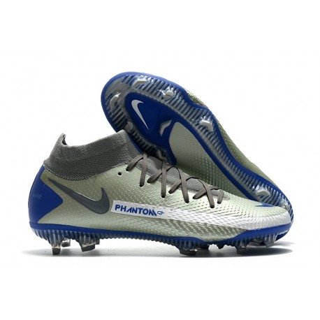 Nike Phantom GT Elite DF FG Mens Cleat Grey Blue