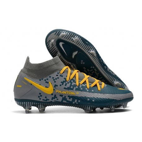 Nike Phantom GT Elite DF FG Mens Cleat Navy Blue Yellow