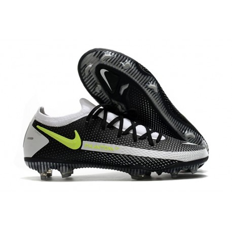 Nike 2021 Phantom GT Elite FG Soccer Shoes Black Gray Volt