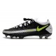 Nike 2021 Phantom GT Elite FG Soccer Shoes Black Gray Volt
