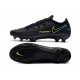 Nike 2021 Phantom GT Elite FG Soccer Shoes Black Yellow
