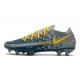 Nike 2021 Phantom GT Elite FG Soccer Shoes Blue Yellow Gray