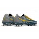 Nike 2021 Phantom GT Elite FG Soccer Shoes Blue Yellow Gray