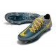 Nike 2021 Phantom GT Elite FG Soccer Shoes Blue Yellow Gray
