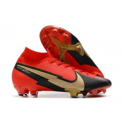 Nike Mercurial Superfly VII Elite FG ACC Red Black Gold