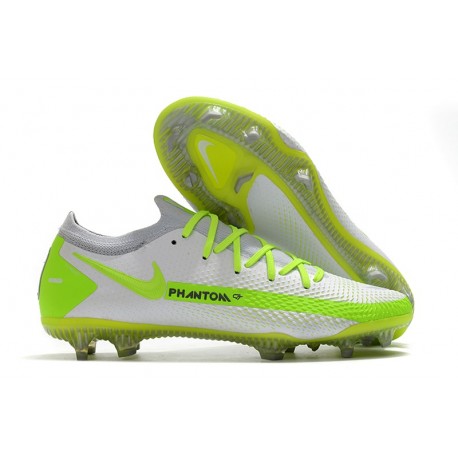 Nike 2021 Phantom GT Elite FG Soccer Shoes White Volt
