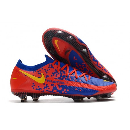 Nike 2021 Phantom GT Elite FG Soccer Shoes Red Blue Yellow