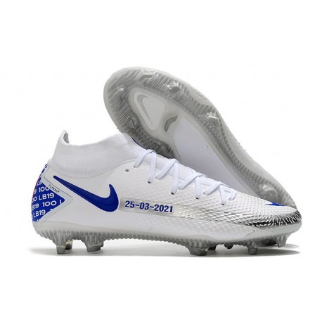 Nike Phantom GT Elite DF FG Mens Cleat White Black Blue
