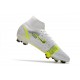 New Nike Mercurial Superfly 8 Elite FG White Black Metallic Silver Volt
