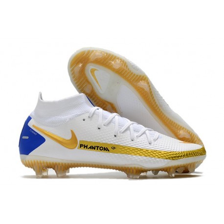 Nike Phantom GT Elite Dynamic Fit FG White Gold Blue