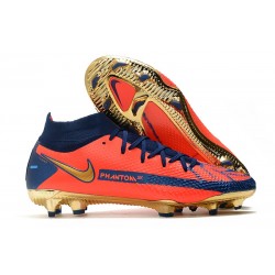 Nike Phantom GT Elite DF FG Mens Cleat Orange Gold Blue