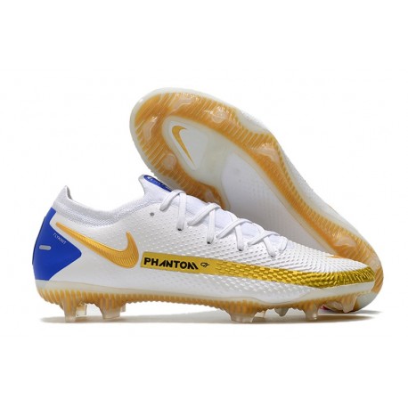 Nike Phantom Generative Texture Elite FG White Gold Blue