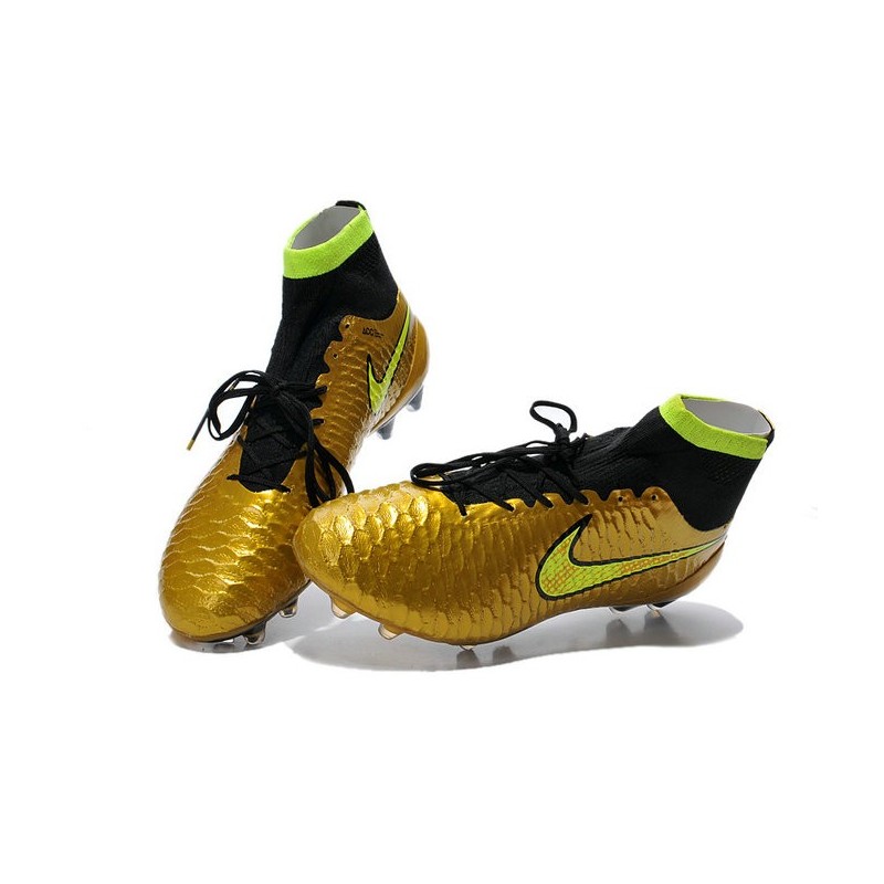 Boots For Men Nike Magista Obra FG Soccer Boots Gold Black Volt