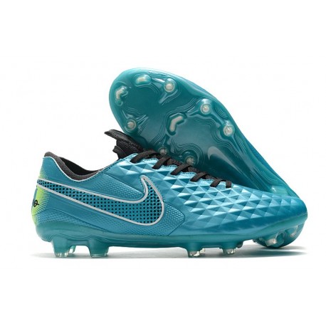 Nike Tiempo Legend VIII Elite FG Cleat Aquamarine White Lime Glow