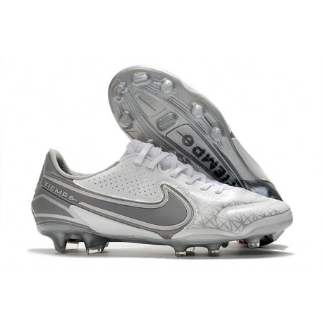 Nike Tiempo Legend IX Elite FG Shoes White Grey