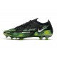 Nike Phantom GT2 Elite FG Shoes Shockwave - Black Metallic Platinum Green Strike